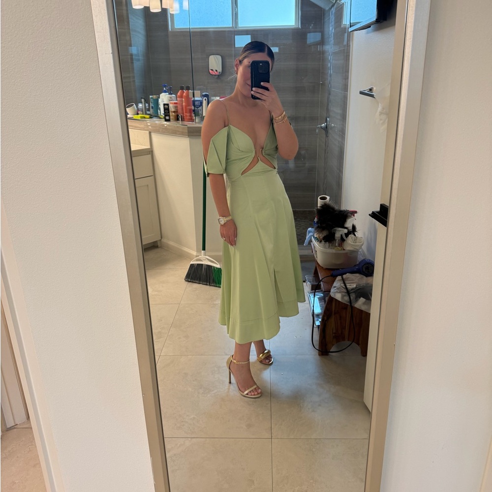 Cult Gaia Light Green Midi Dress